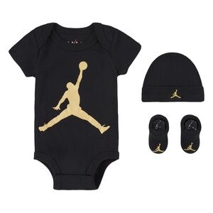 Jordan Baby - Newborn Set - Black / Gold - 0-6m